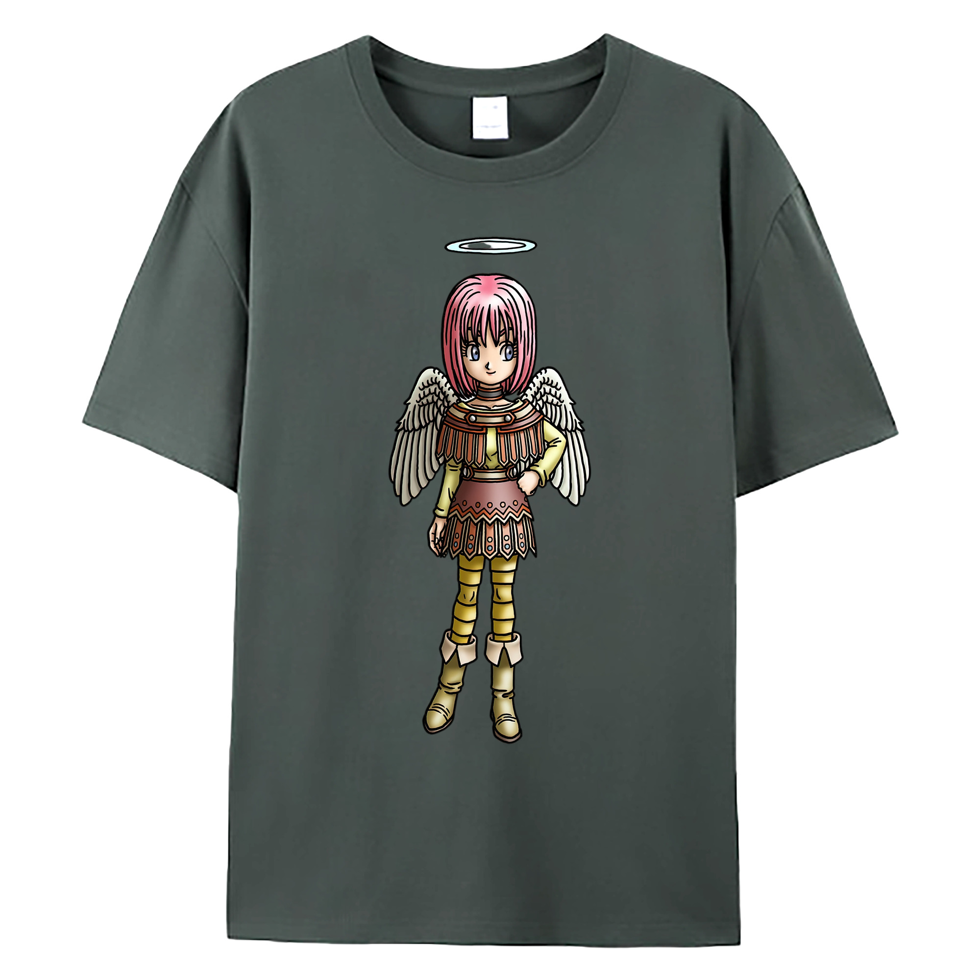 （画像用） ドラゴンクエスト Doragon Kuesuto Dragon Quest 綿100％ メンズ半袖Tシャツ｜肌触りやわらか＆通気性